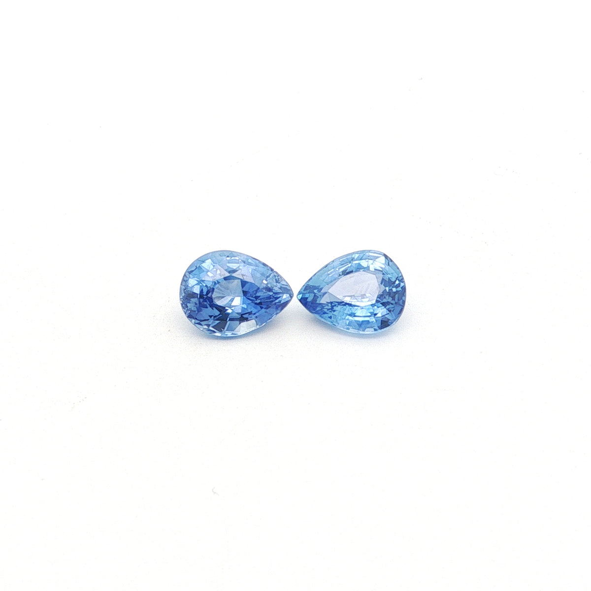 Blue Sapphire Pear Shape Matched Pair 4.79ct 9.05x7.15mm