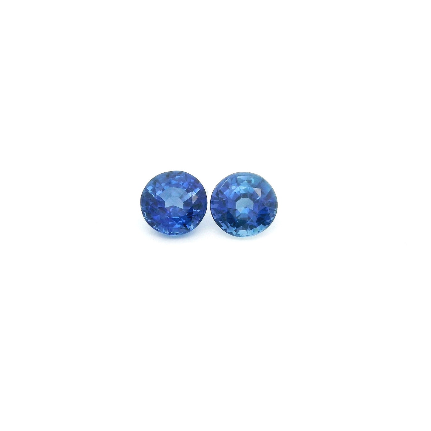 Blue Sapphire Round Matched Pair 0.59ct (H) 3.9mm 450pct