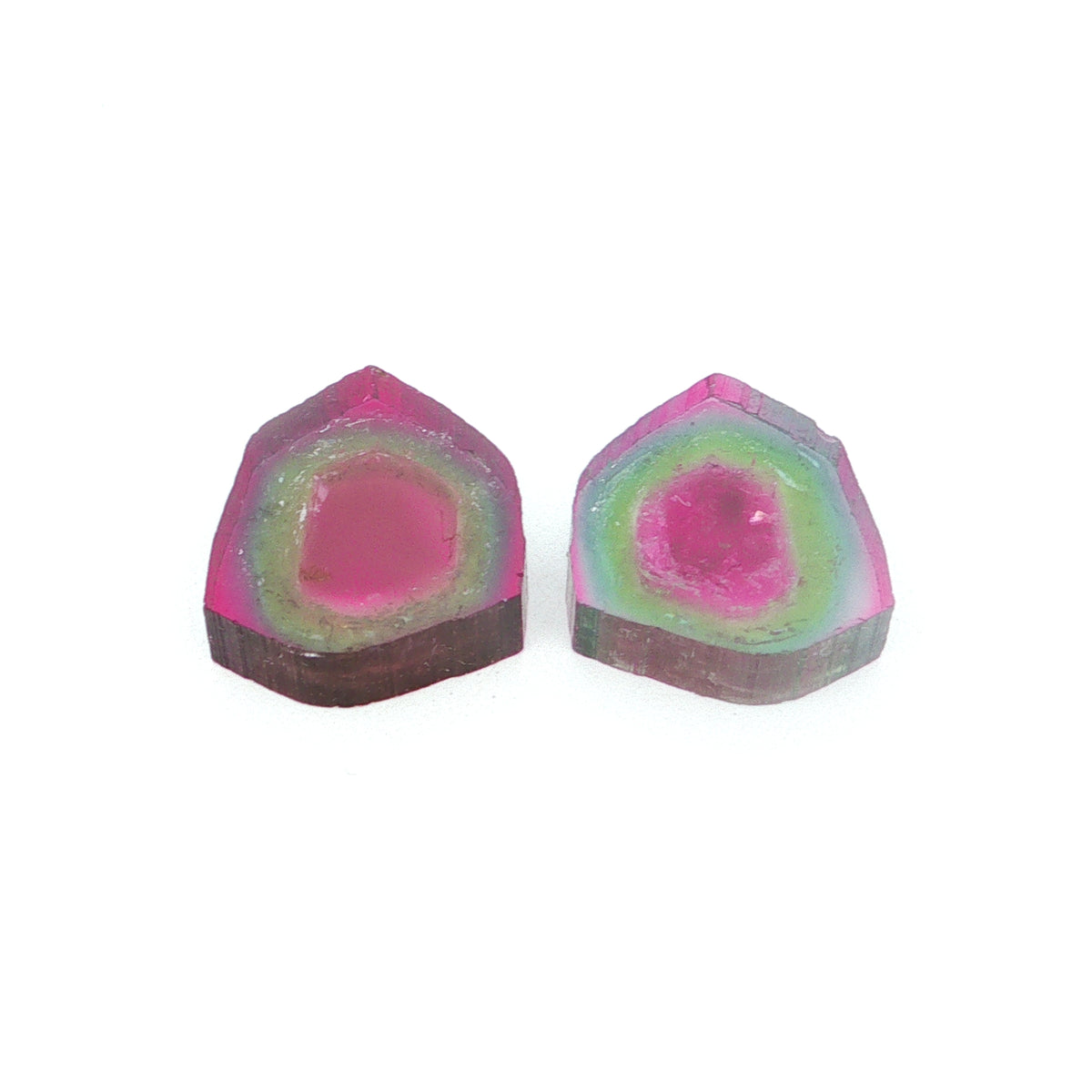 Bicolor Tourmaline Fancy Cut Matched Pair 10.67ct (H) 13x11.28mm