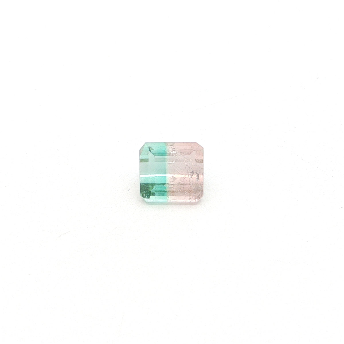 Bicolor Tourmaline Emerald Cut 3.86ct (H) 8.98x8.55mm