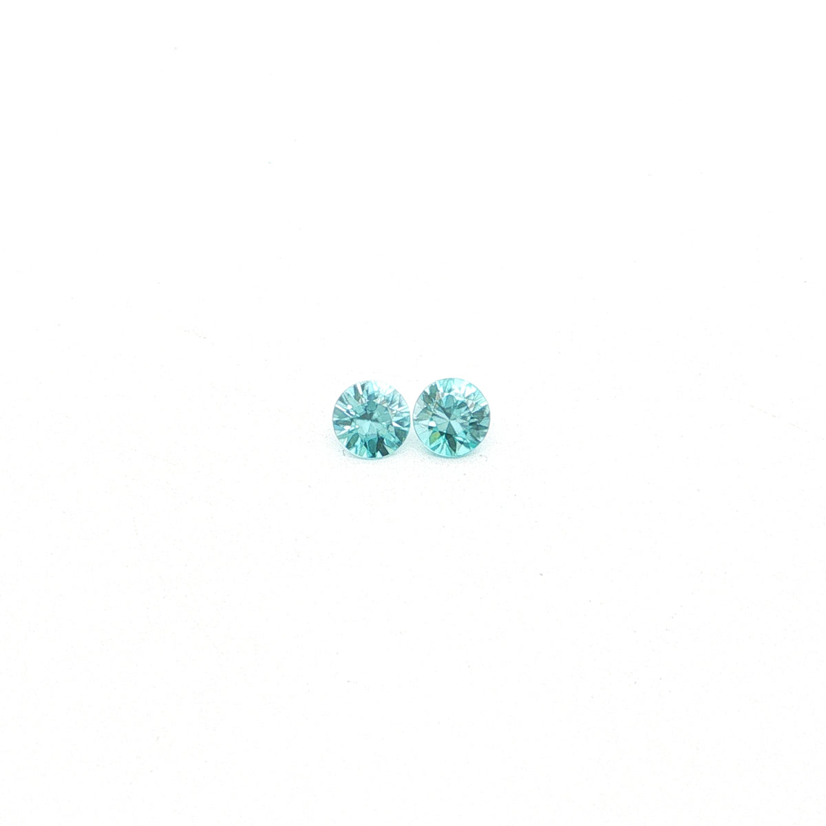 Cambodian Blue Zircon Round Matched Pair 1.08ct (H) 4.7mm
