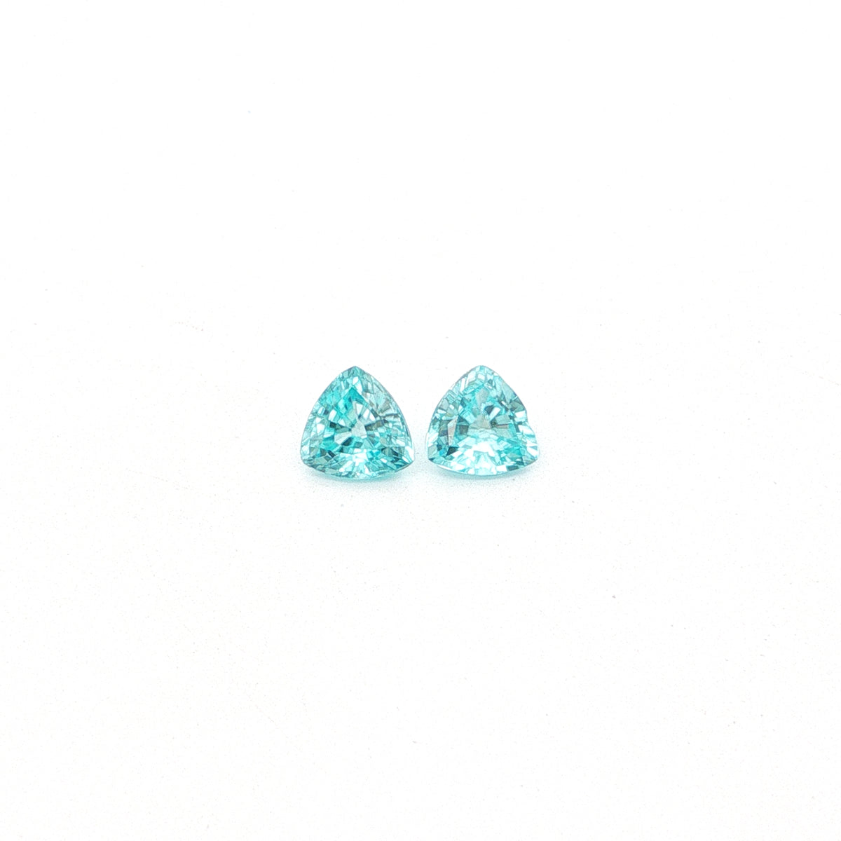 Cambodian Blue Zircon Trillion Matched Pair 1.92ct (H) 5.9mm