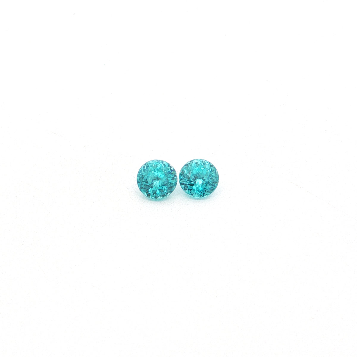 Blue Zircon Round Matched Pair 2.20ct (H) 5.5mm