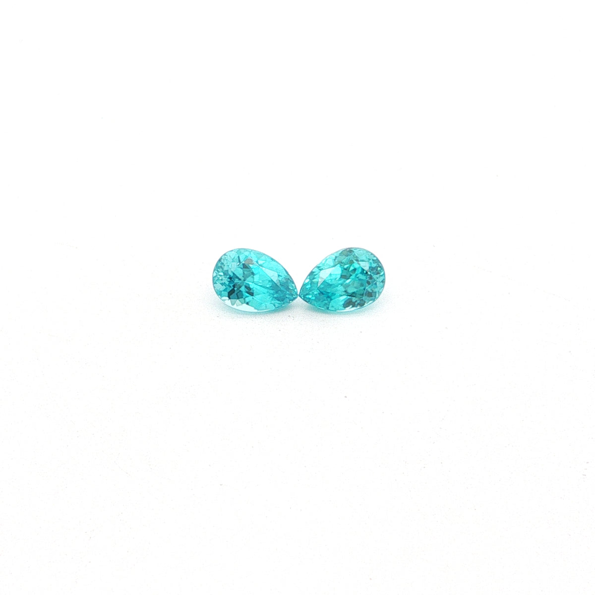 Blue Zircon Pear Shape Matched Pair 2.98ct (H) 7.4x5.1mm