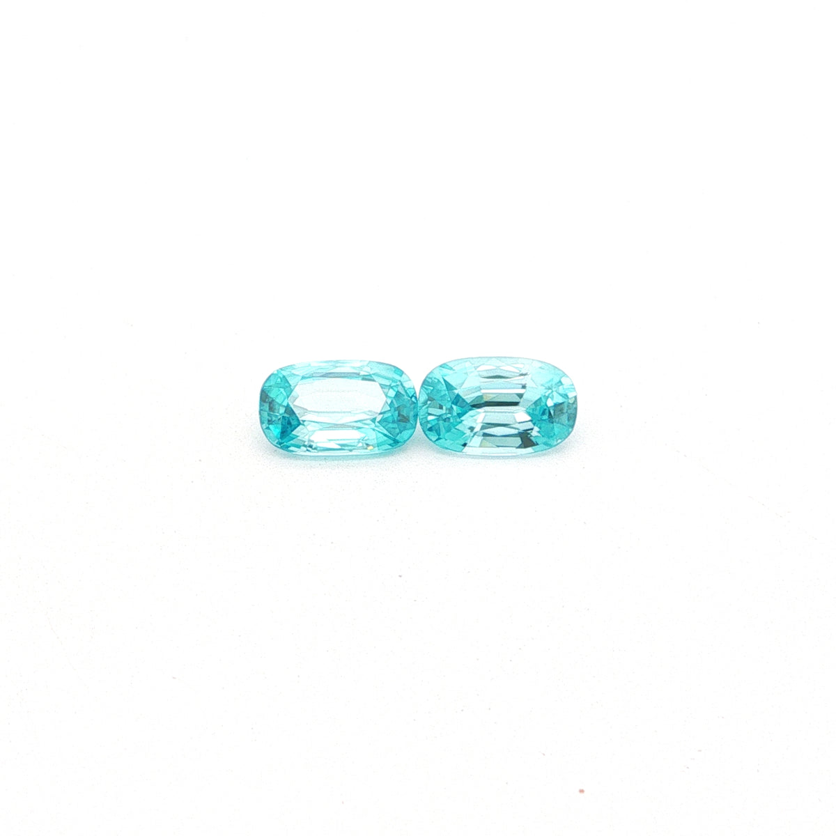 Cambodian Blue Zircon Cushion Matched Pair 4.59ct (H) 9.4x5.8mm