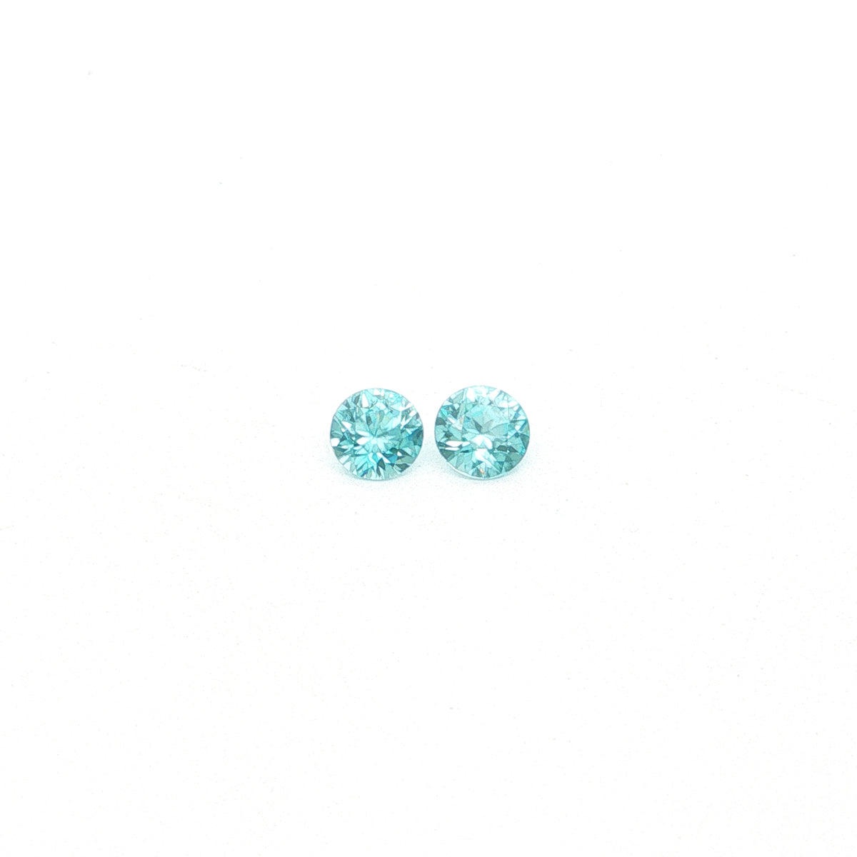 Cambodian Blue Zircon Round Matched Pair 1.71ct (H) 5.5mm (2)