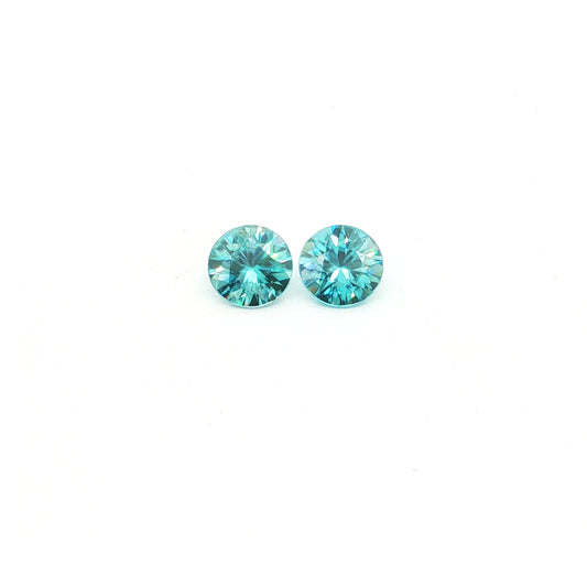 Cambodian Blue Zircon Round  2.33 (H) 8.0mm 200pct