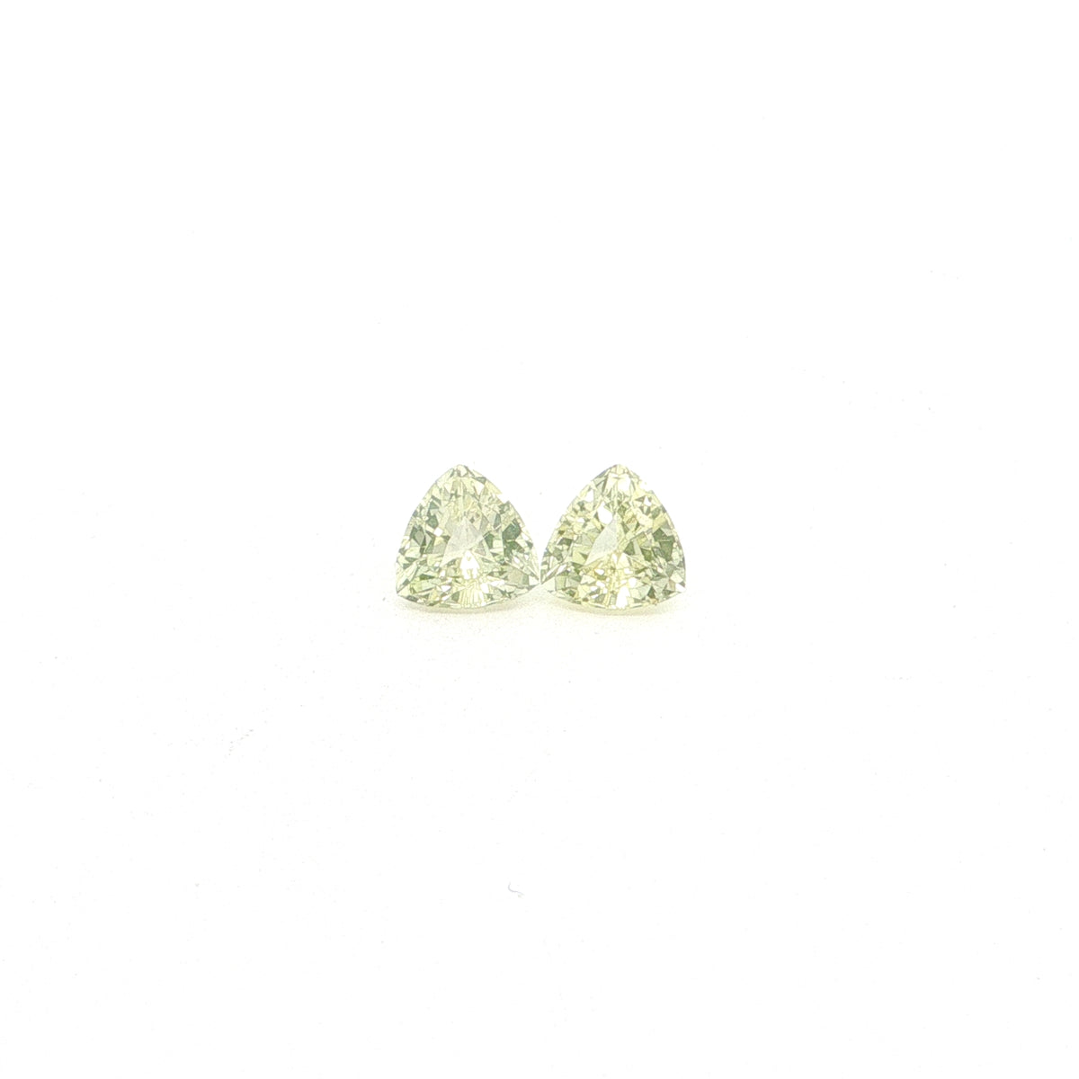 Chrysoberyl Trillion Matched Pair 2.38ct 6.5mm