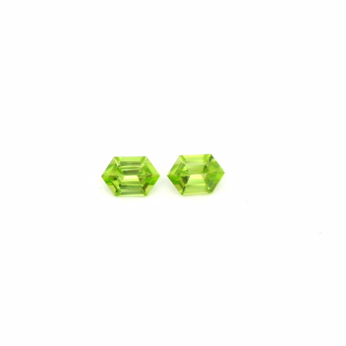 Pakistani Peridot Hexagon Matched Pair 1.47ct (N) 7.35x5mm