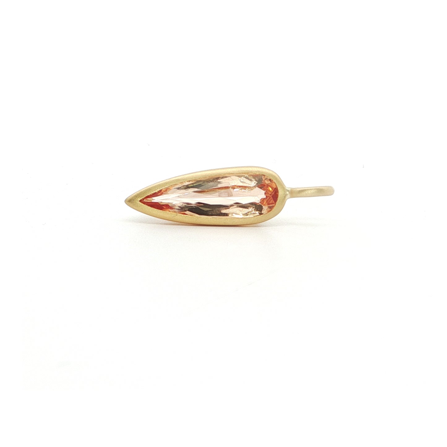 Imperial Topaz Pear Shape Bezel Pendant 1.46ct 18K Yellow Gold (2)