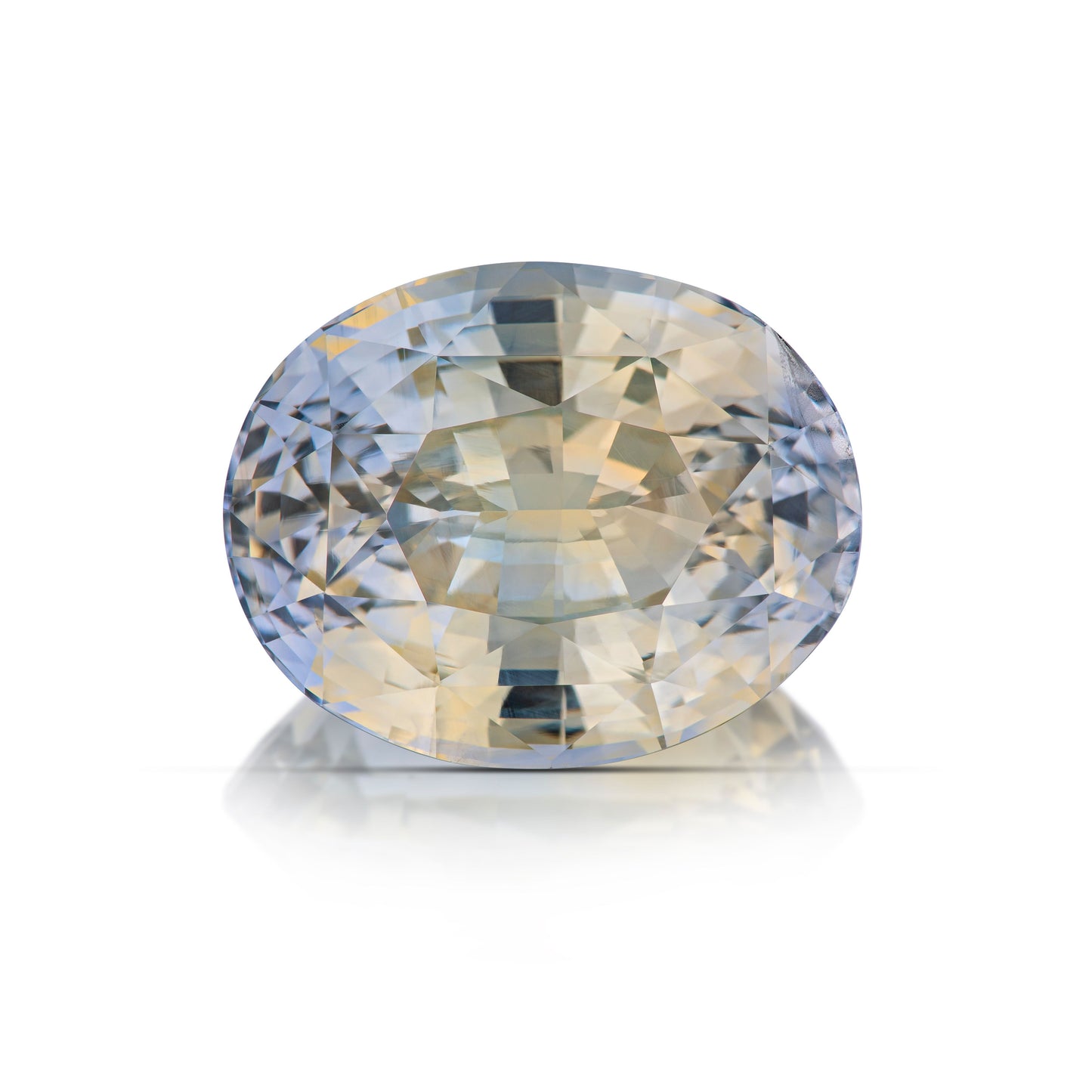 Bicolor Green Sapphire Oval 9.05ct (N) 13.15x10.45mm 1250pct