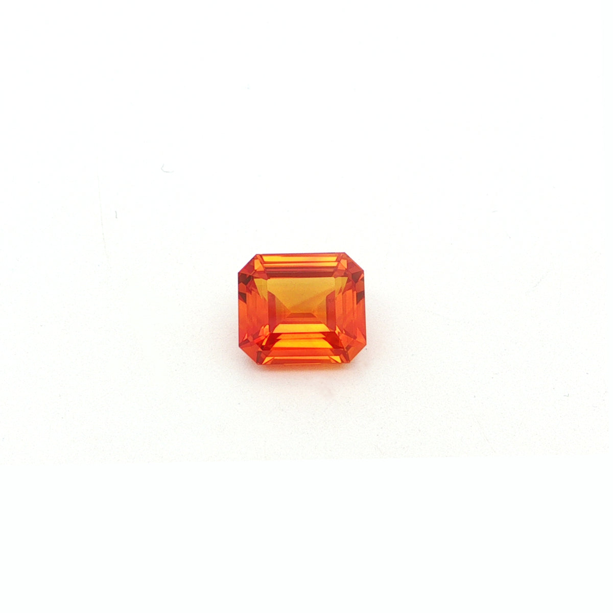 Sri Lankan Orange Sapphire Emerald Cut GIA Certified 5.48ct (H) 10x8.7mm
