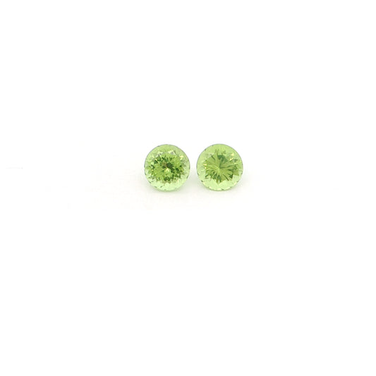 Pakistani Peridot Round Matched Pair 1.42ct (N) 5.5mm 40pct
