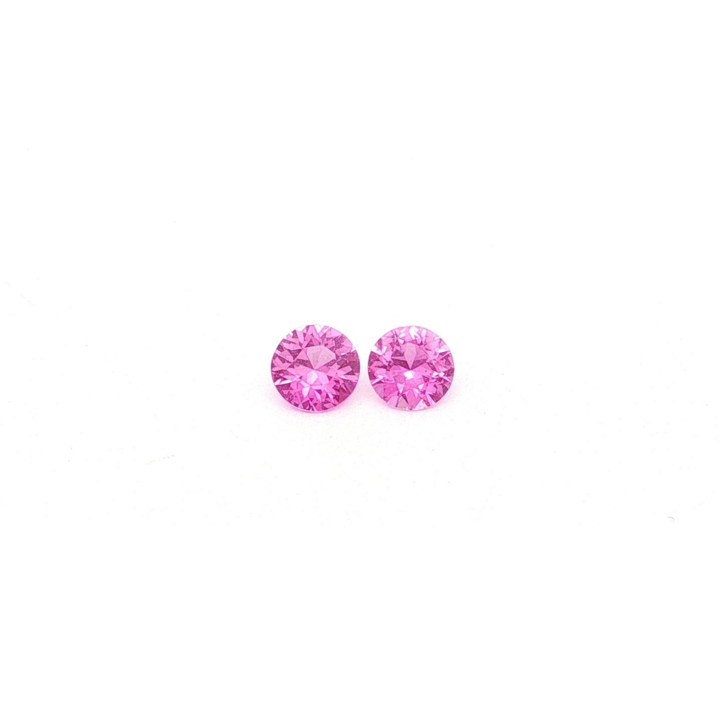 Pink Sapphire Round Matched Pair 1.80ct (H) 6.1mm 1500pct