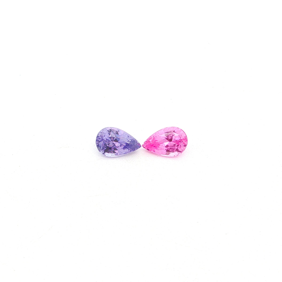 Pink Saphhire/Purple Sapphire Pear Shape Matched Pair 2.41ct (N) 8.05x5.2mm