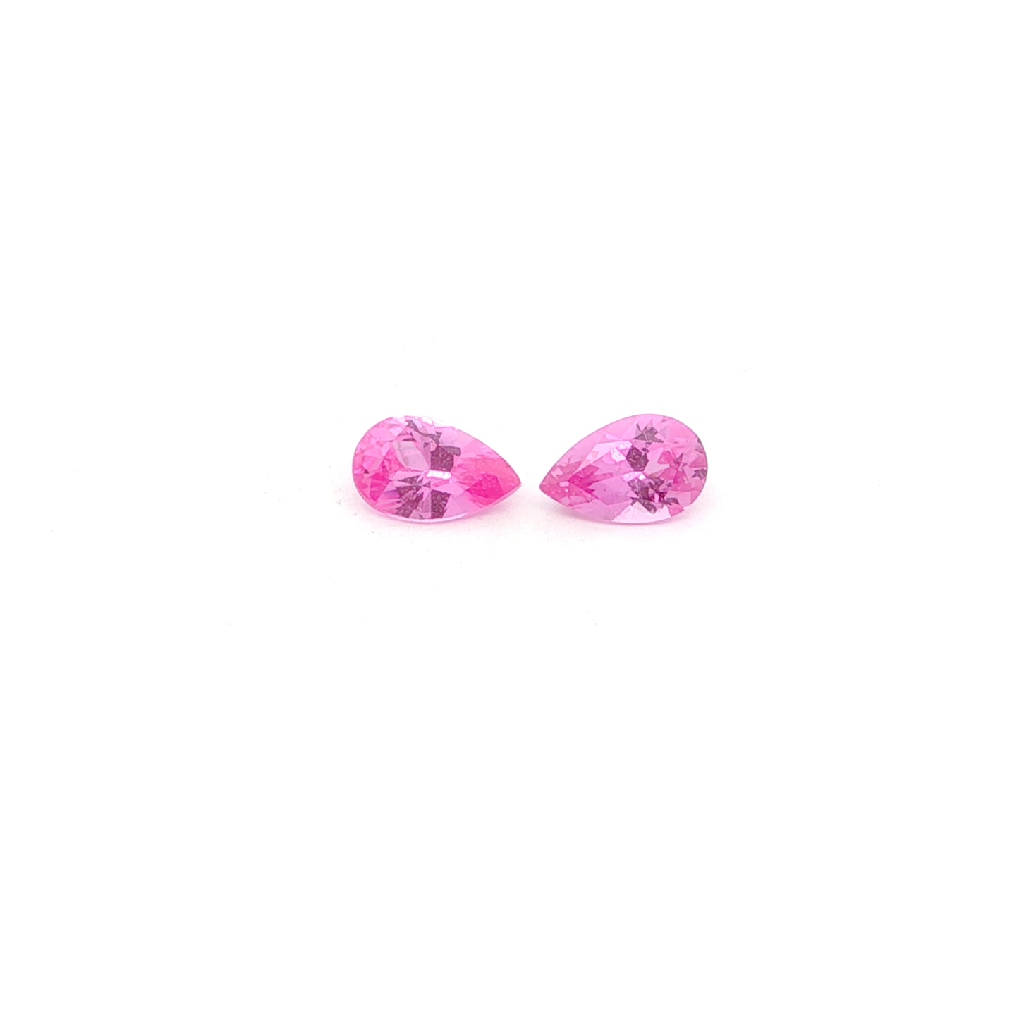 Pink Sapphire Pear Shape Matched Pair 1.76ct (H) 7.5x4.8mm 1200pct
