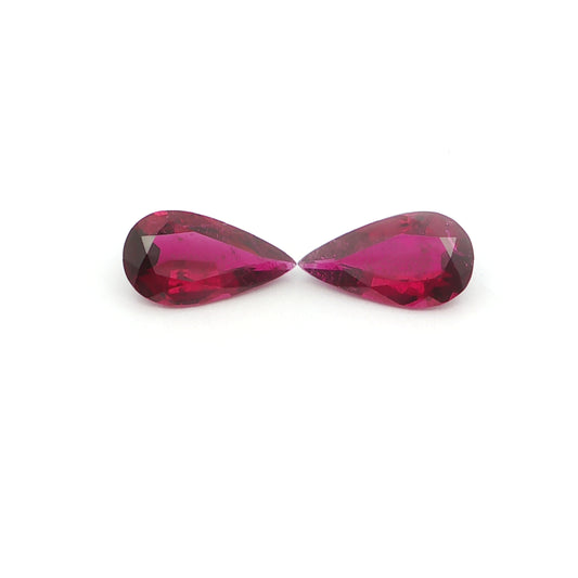 Pink Tourmaline Pear Shape Matched Pair 6.57ct (H) 15x8.25mm 450pct