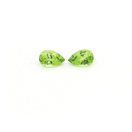 Pakistani Peridot Pear Shape Matched Pair 4.27ct (N) 10.5x7mm 125pct
