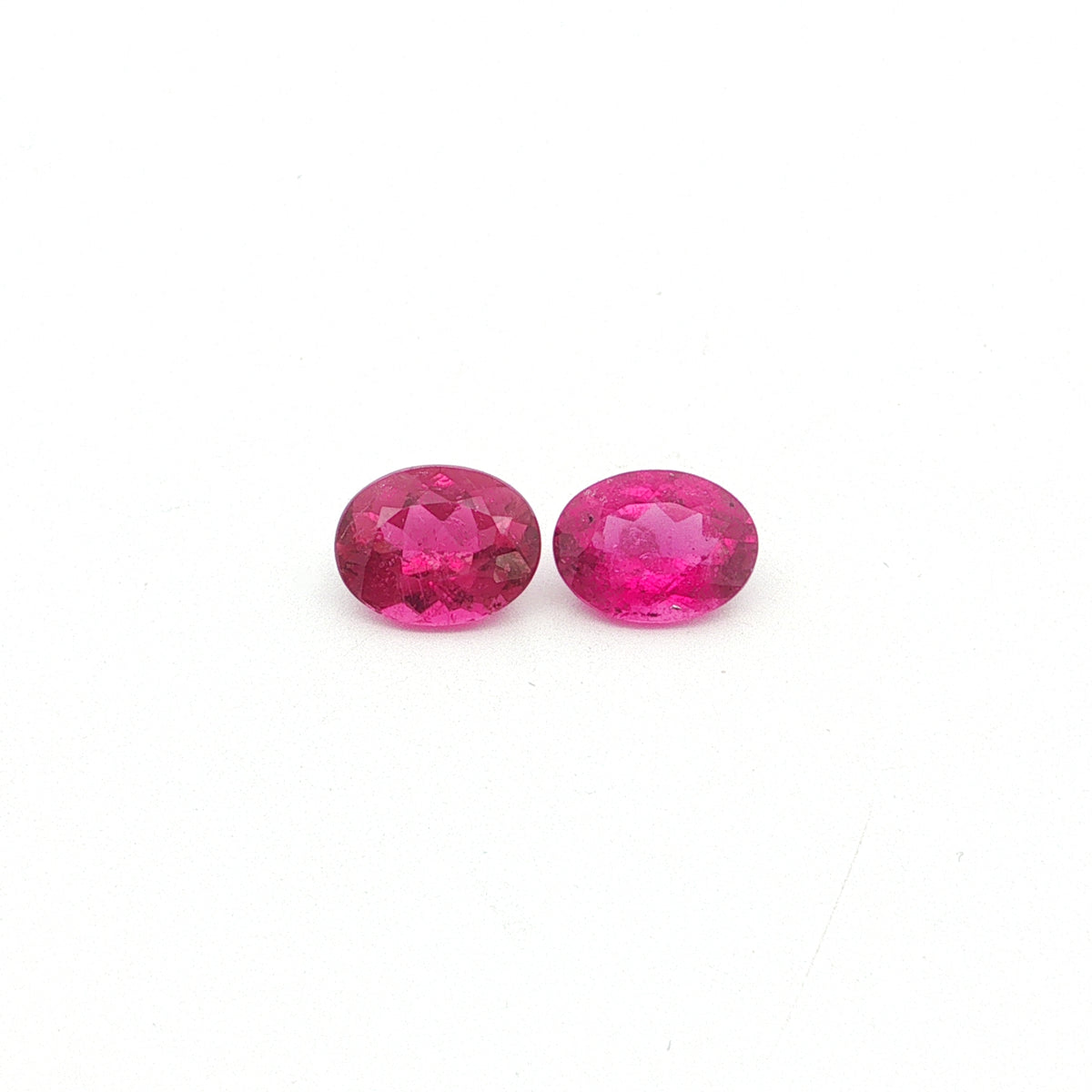 Rubellite Tourmaline Oval Matched Pair 3.73ct (H) 9x7mm