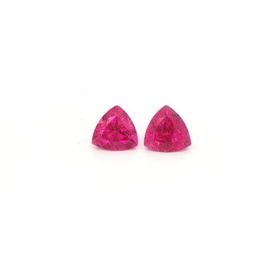 Rubellite Trillion Matched Pair 4.24ct (H) 8.5mm 325pct