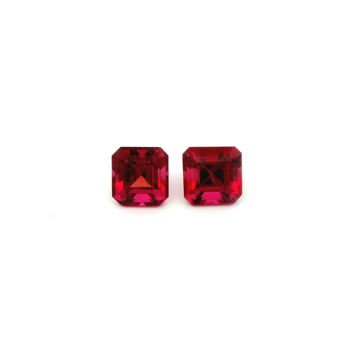 Rubellite Asscher Matched Pair 1.94ct (H) 5.6x5.4mm