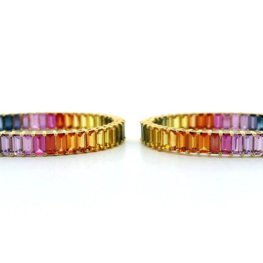 RW BG HOOP ER ~11CT 18KY KC95150