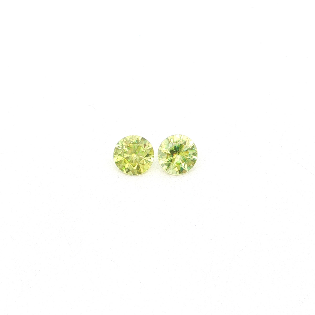 Zimbabwean Sphene Round Matched Pair 1.95ct (H) 6.2mm