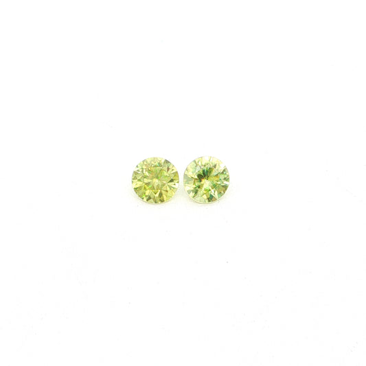 Zimbabwean Sphene Round Matched Pair 1.95ct (H) 6.2mm