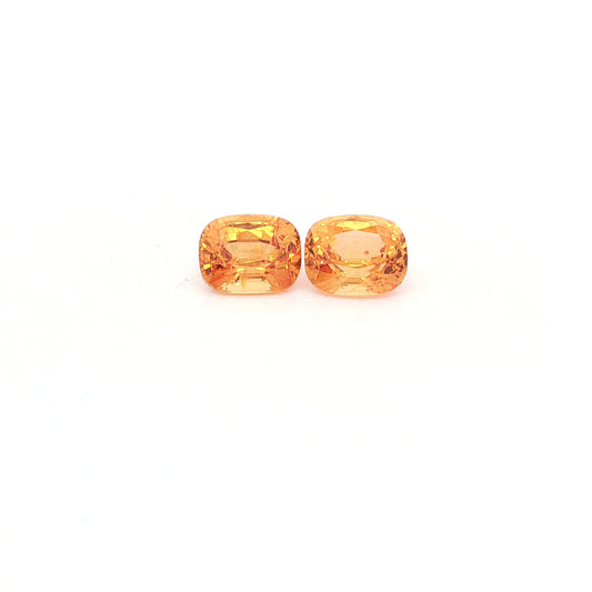 Nigerian Spessartite Cushion Matched Pair 4.59ct (N) 8x6.5mm 450pct