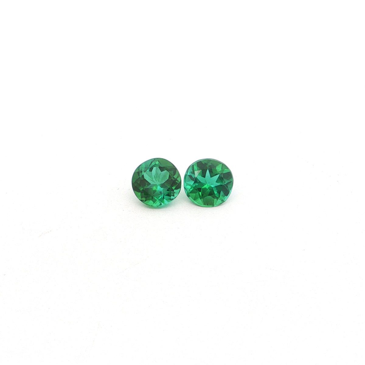 Tourmaline Round Matched Pair 2.09ct 6.5mm