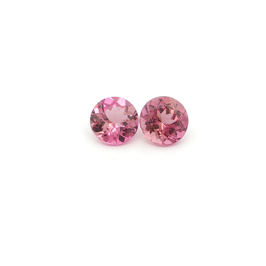 Pink Tourmaline Round Matched Pair 5.06ct (H) 9mm 375pct