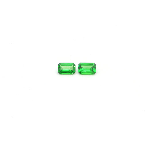 Tsavorite Garnet Emerald Cut Matched Pair 1.15ct (N) 6.5x4mm 900pct