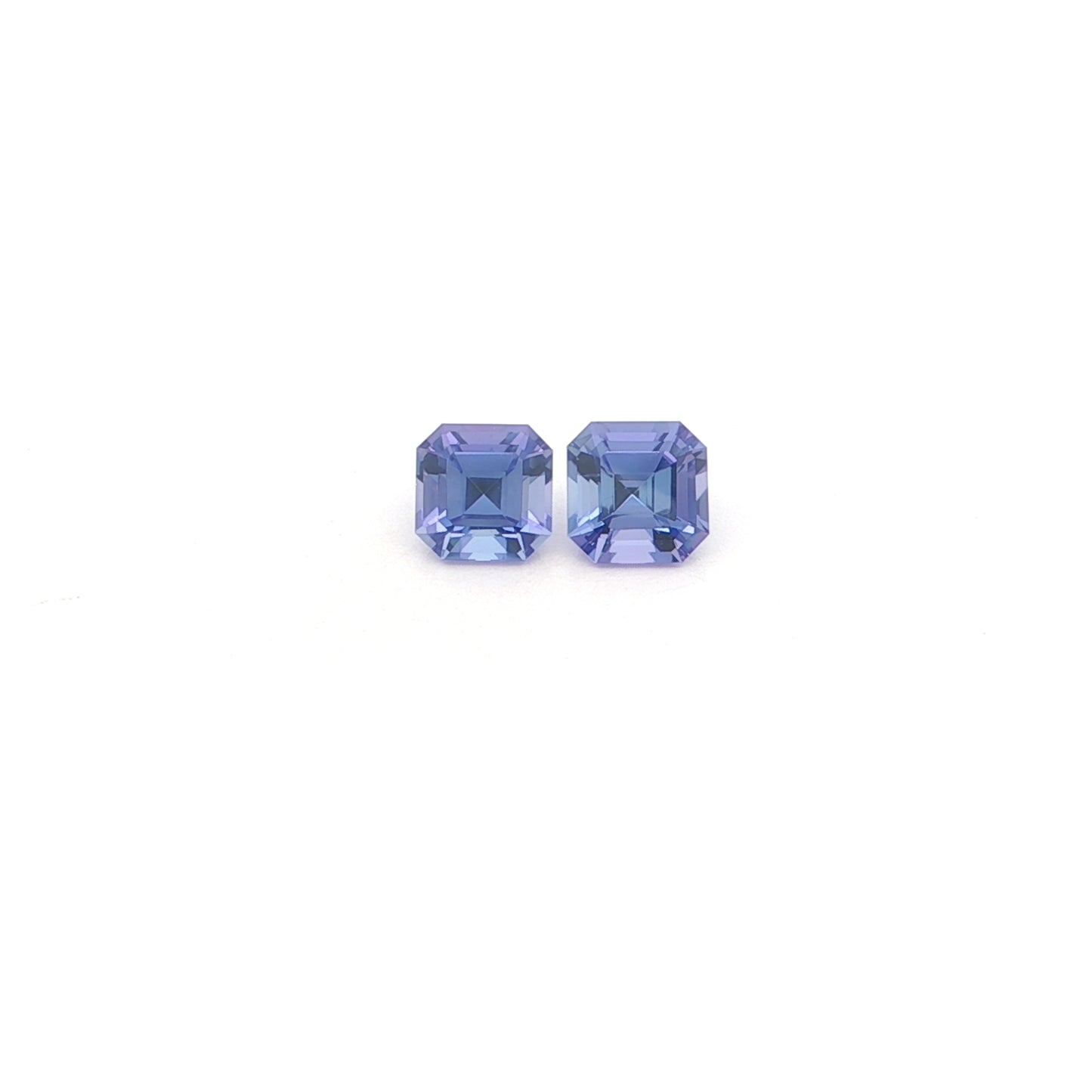 Tanzanite Asscher Matched Pair 2.06ct (H) 5.7mm 450pct