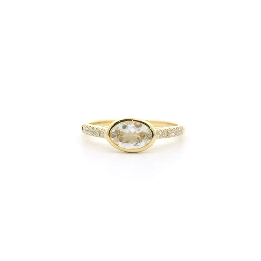 MS OV SK RI 0.59/.12CT 18KY SZ6.5 KC9790