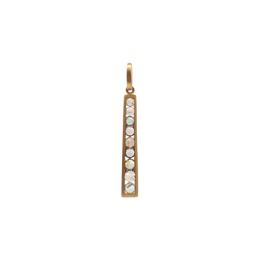 Alexandrite Fancy Cut Channel Set Pendant 0.65ct 18K Yellow Gold