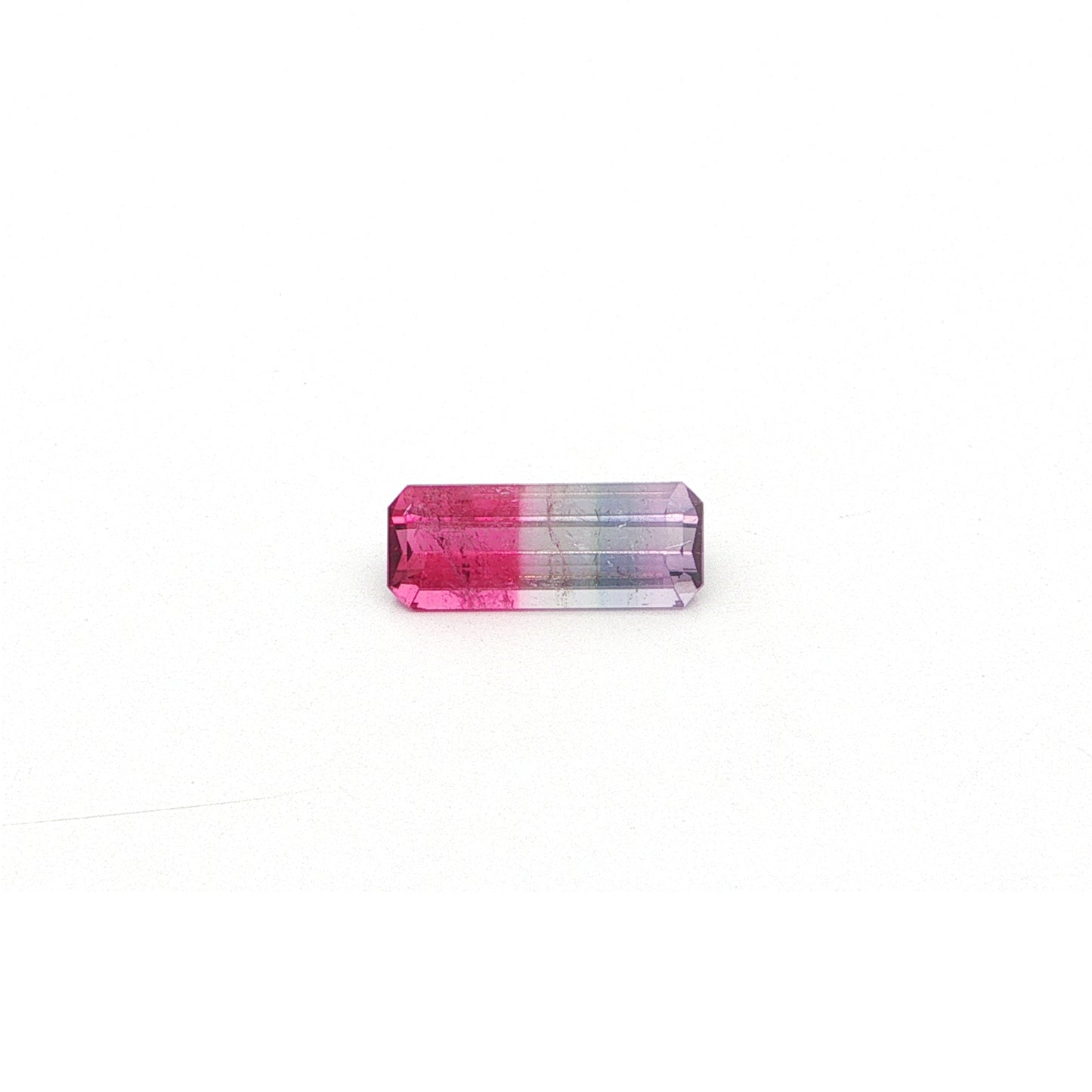 Bicolor Tourmaline Emerald Cut 3.46ct (H) 15.2x6.04mm (2) 250pct