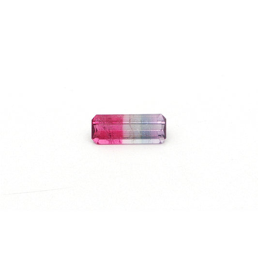 Bicolor Tourmaline Emerald Cut 3.46ct (H) 15.2x6.04mm (2) 250pct
