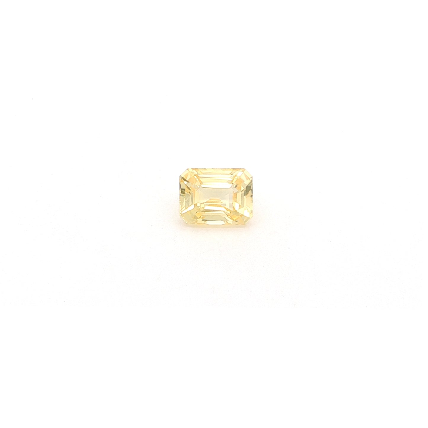 Sri Lankan Yellow Sapphire Emerald Cut AGL Certified 2.07ct (N) 7.7x5.9mm 850pct