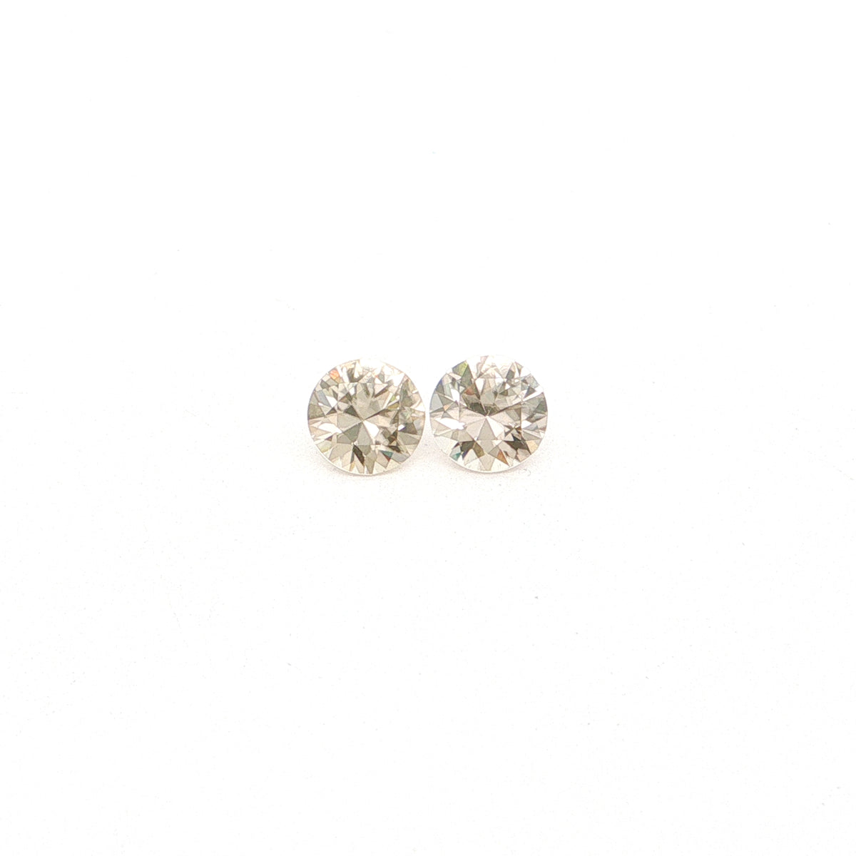 Tanzanian Champagne Zircon Round Matched Pair 2.72ct (H) 6.6mm