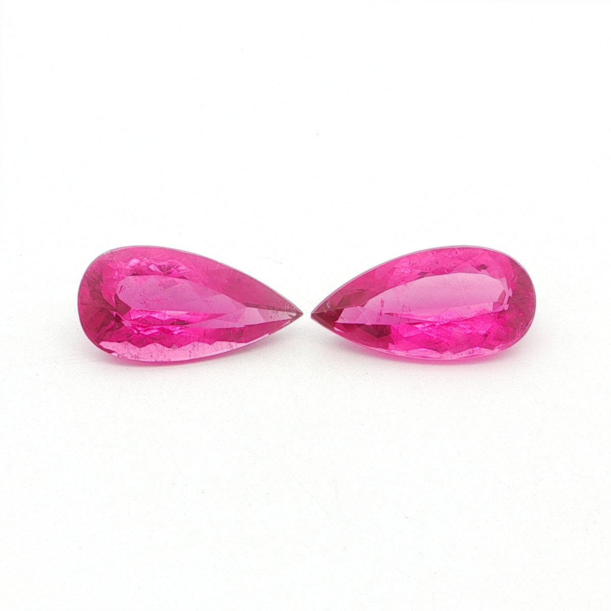 Rubellite Pear Shape Matched Pair 12.53ct (H) 9.33x17.98mm